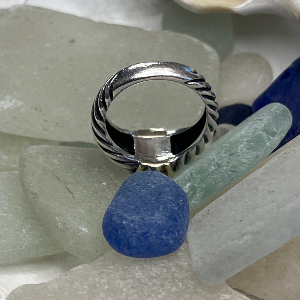 David Yurman Sapphire Cable Dome Ring - Picture 9 of 12